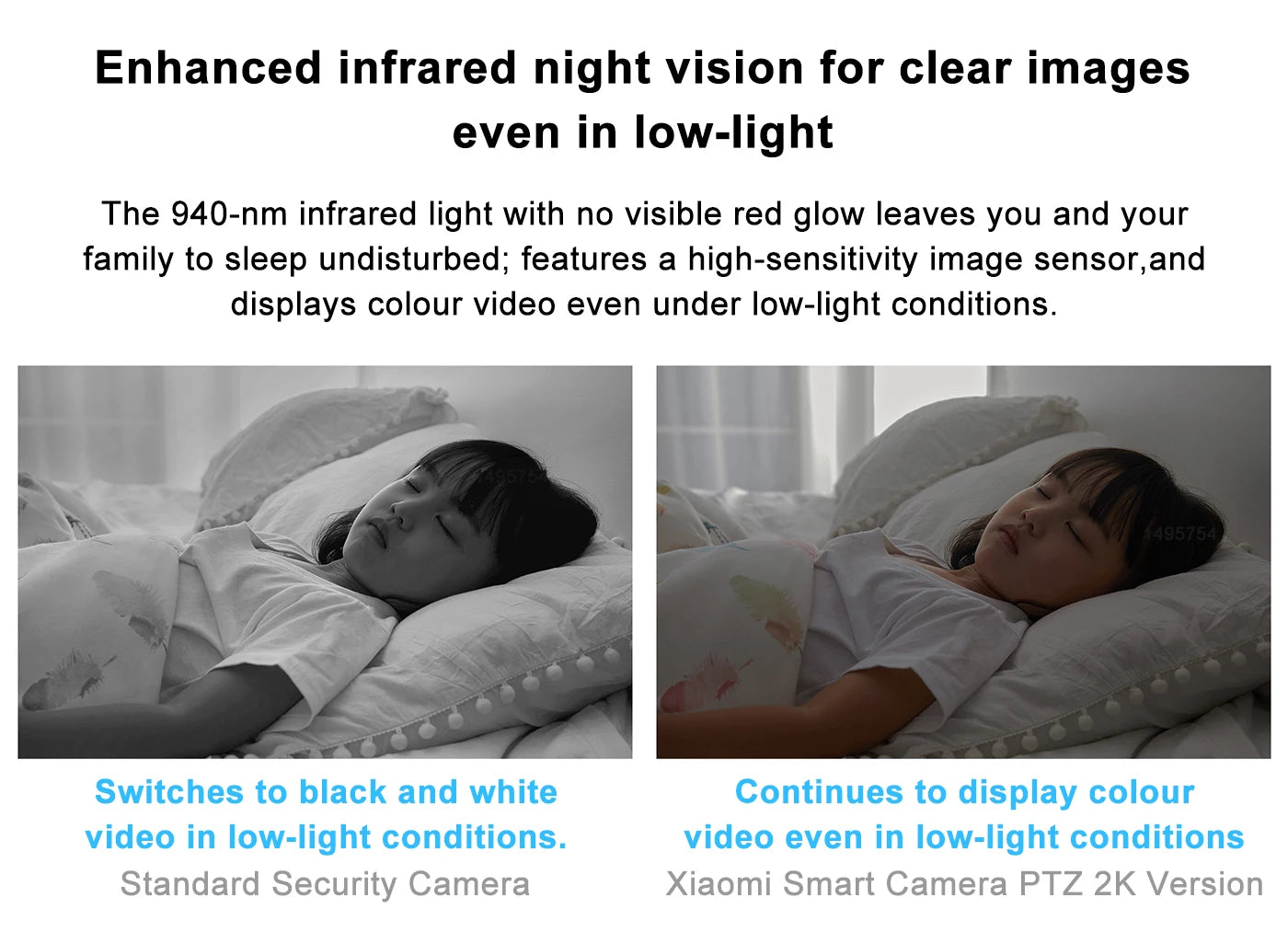 New Xiaomi Mi Smart Home Security Camera PTZ 2K 1296P HD Night Vision Baby Monitor Ultra-clear IP Panoramic AI Human Smart Home