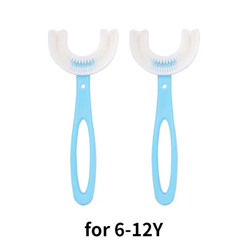 Baby Toothbrush Children 360 Degree U-shaped Child Toothbrush Kids Teeth Oral Care Soft Silicone Baby Brush Teethers Cleaning