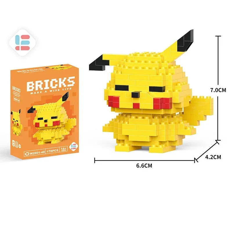 Disney LiLo Stitch Toys Building Blocks  Pikechu lega Anime Cartoon Character Model Building Blocks Toy for children Gift