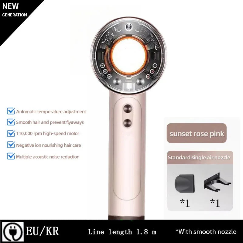 High-speed electric professional hair dryer negative ion hair care fast drying large wind power silent air blower hair dryer