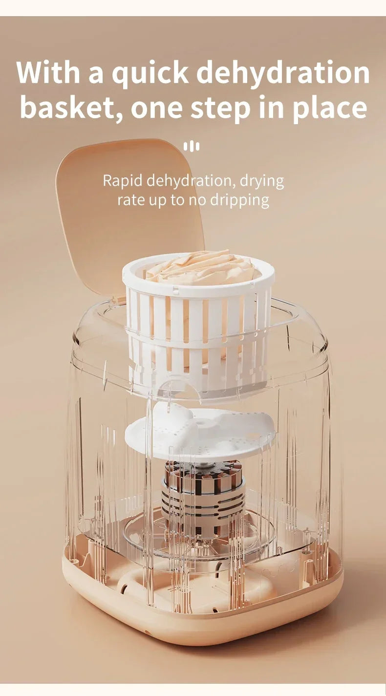 Mini Fully Automatic Portable Washing Machine with Spin Dryer 220V for Underwear Children Clothes