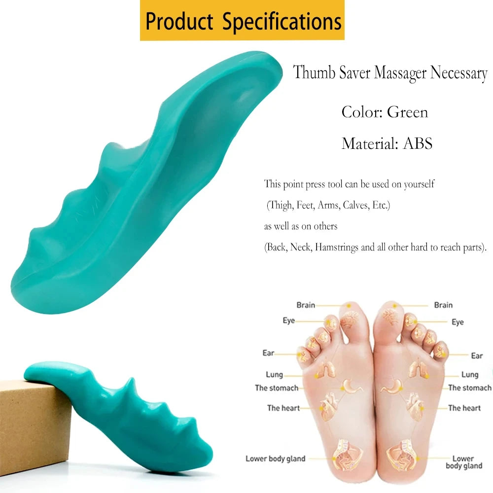 T-shaped Massager Thumb Finger Pressure Press Trigger Point Manual Deep Physiotherapy Massage Tools Full Body Muscle Relax Stick