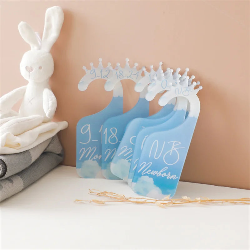 Baby Wooden Dividers Closet Size Wardrobe Separator Star Moon Milestone Cards Months Organizers Kids Photography Accessories