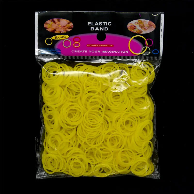 600pcs Colorful Rubber Loom Bands Refill Kit for Boy Girl DIY Craft Gift Set  Rubber Band Loom Make Bracelet Children's Toys