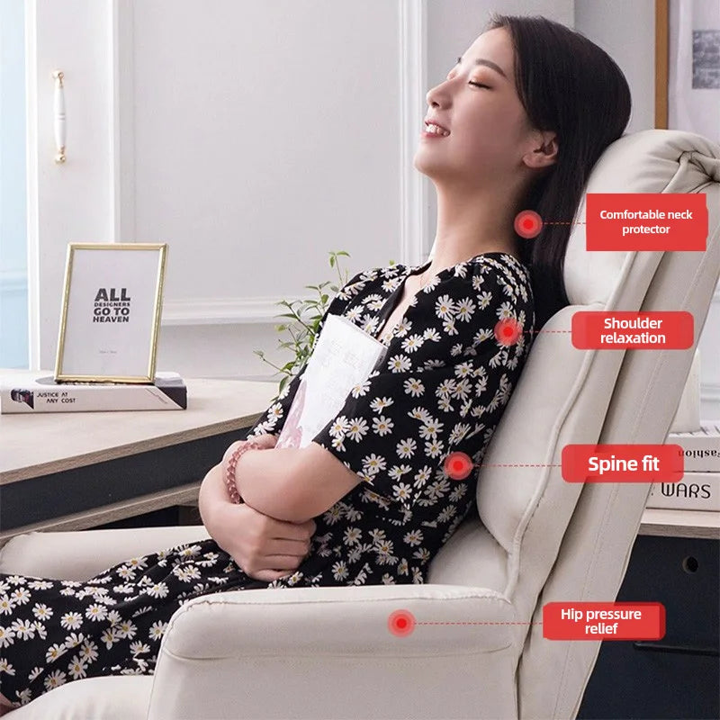 Boss Computer Chair Home Office Computer Sofa High Backrest PU Leather Ergonomic Reclining Swivel Seat for Home Study Backrest