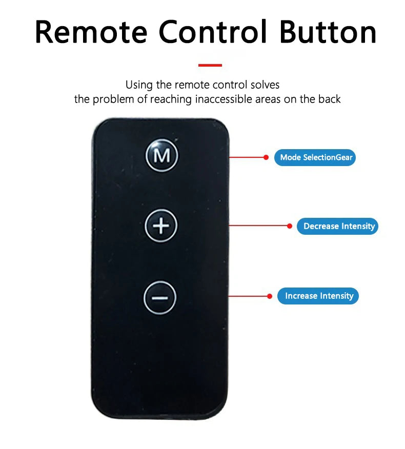 Portable Mini Massage Pad Muscle Pain Relief Micro Current Relieve Fatigue Rechargeable 8 Modes 19 Levels Slim Gel Massage Pad