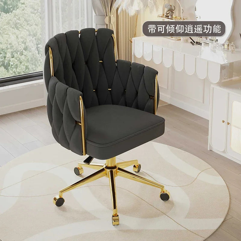 Study Throne Office Chair Vanity Modern Ergonomic Luxury Nordic Office Chair Designer Relaxing Sillas De Oficina Salon Furniture
