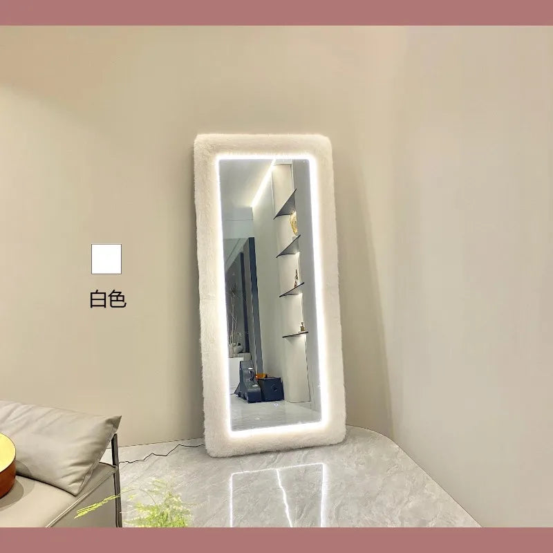 Wall hanging water ripple household villa model room floor mirror full-length mirror visual decoration