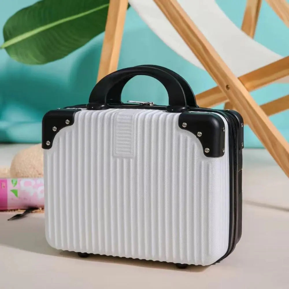 Hot Cosmetic Box 14 inch Mini Travel Suitcase Cosmetic Box Hand Luggage Organizer Makeup Case Small Password Box Boarding Case