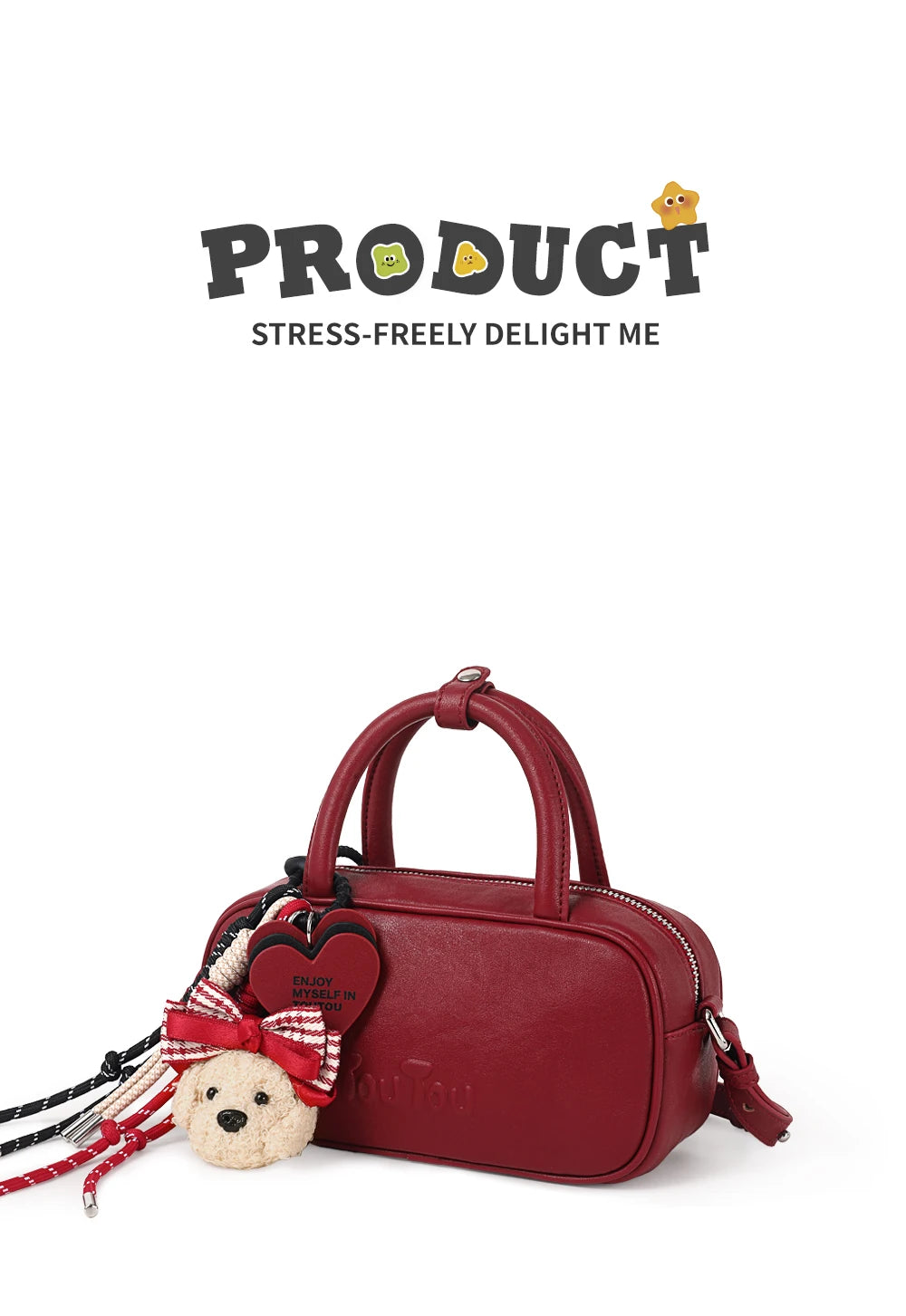 TOUTOU Boston Bowling Bag Imitation Plant Tanning Autumn Shoulder Handheld Crossbody Mini Purse for Women Teacher Christmas Gift