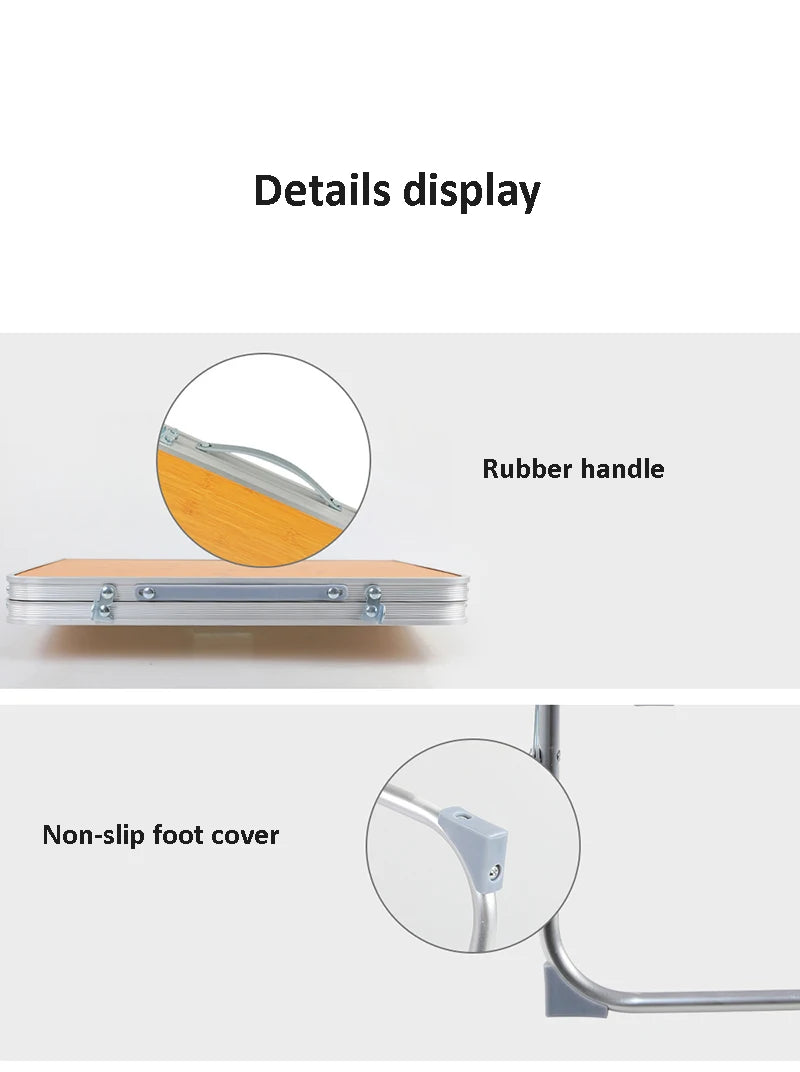 Mini Folding Table Outdoor Aluminum Table Camping Density Board Table Portable Picnic BBQ Small Table Computer Table