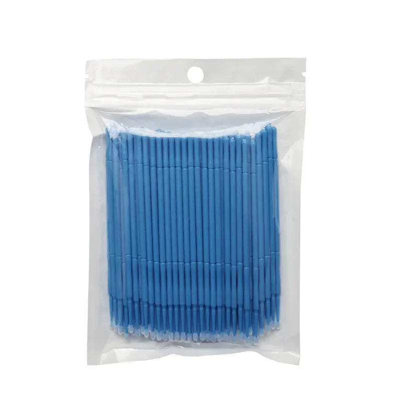 100PCS  For Eyelash Extension Tools Disposable MicroBrush Eyelashes Extension Individual Lash Removing Swab Micro Brush