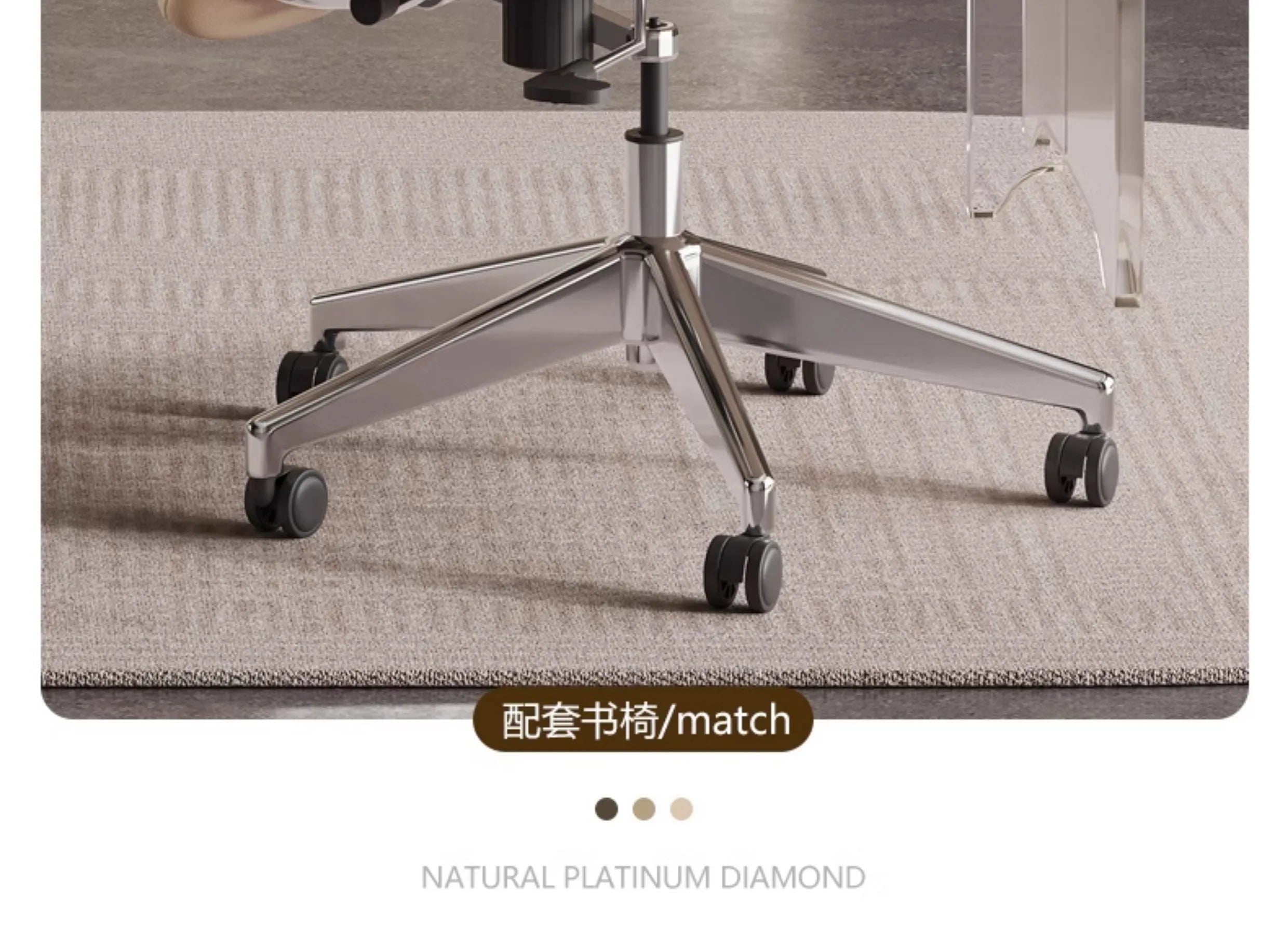 Mid-century Interior Design Office Desk Vintage Modern Light Luxury Office Desk Elegant Fashionable Home Furniture Poyta XYOD