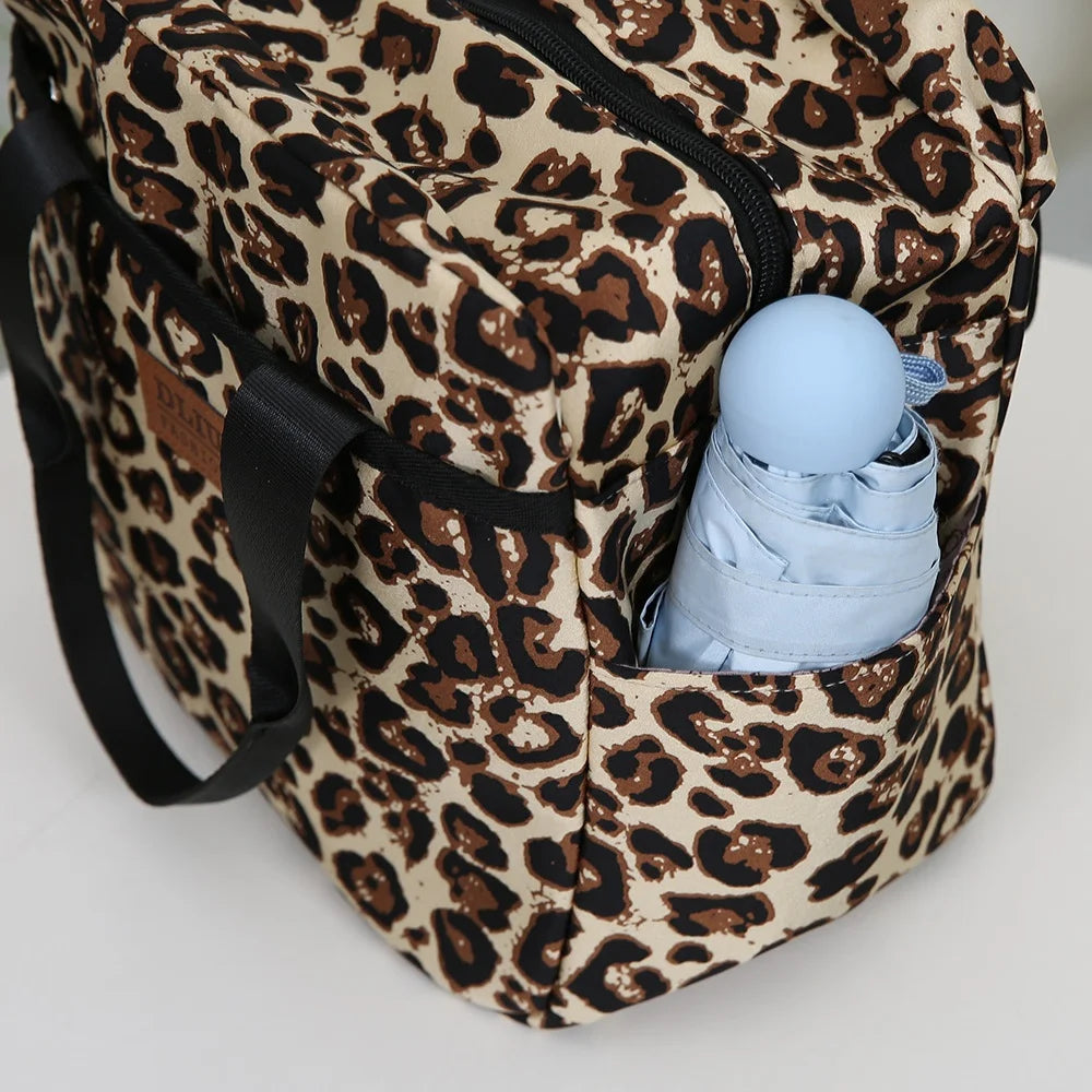 Thickened Nylon Fabric Lunch Bag with Aluminum Foil Inner Large Capacity Portable Lunch Box Storage Bag for Work Picnic Scho