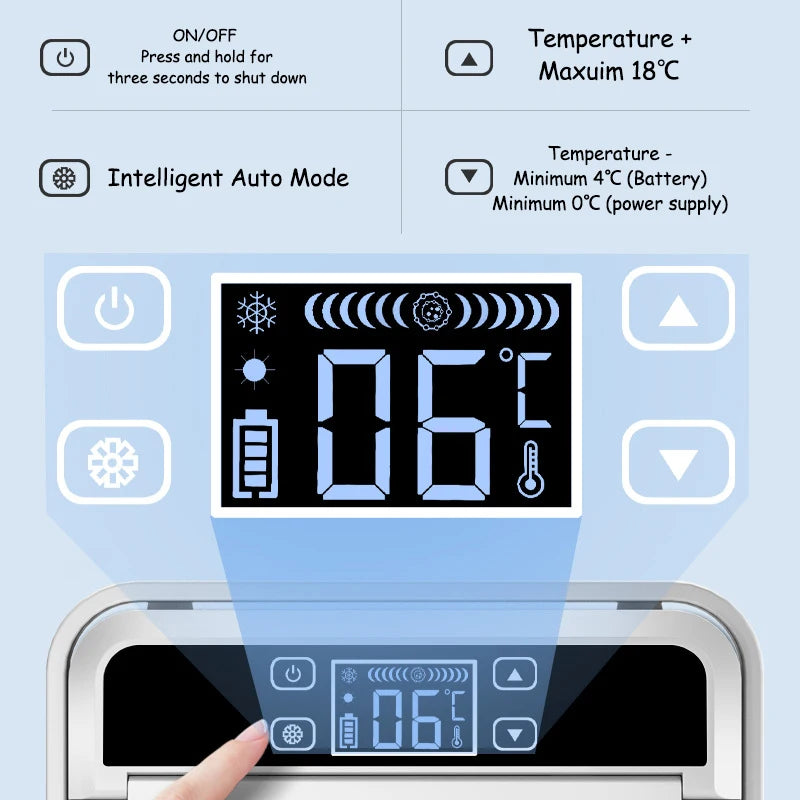 Portable Double-deck Insulin Refrigeration Box Car Mounted Household Travel Small Rechargeable Medicine Refrigeration Cold Tool