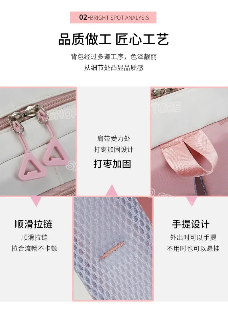 2pcs Snoopy School Bag Boys Girls Large Capacity Water-repellent Student Backpacks High Value Cute Cartoon Print Bookpack Gift