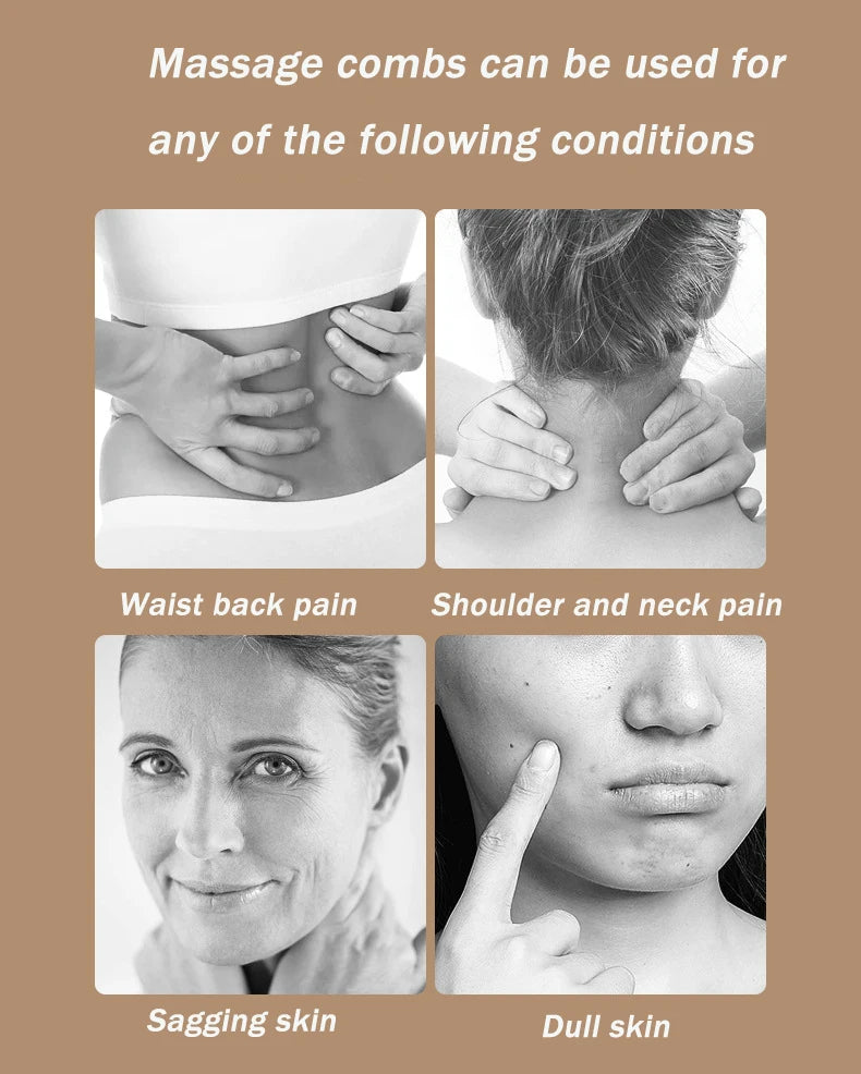 Resin Octopus Massage Comb Head Meridian Scraping Scalp Massage Brush Acupuncture SPA Gua Sha Massage Comb Fatigue Relief Massag