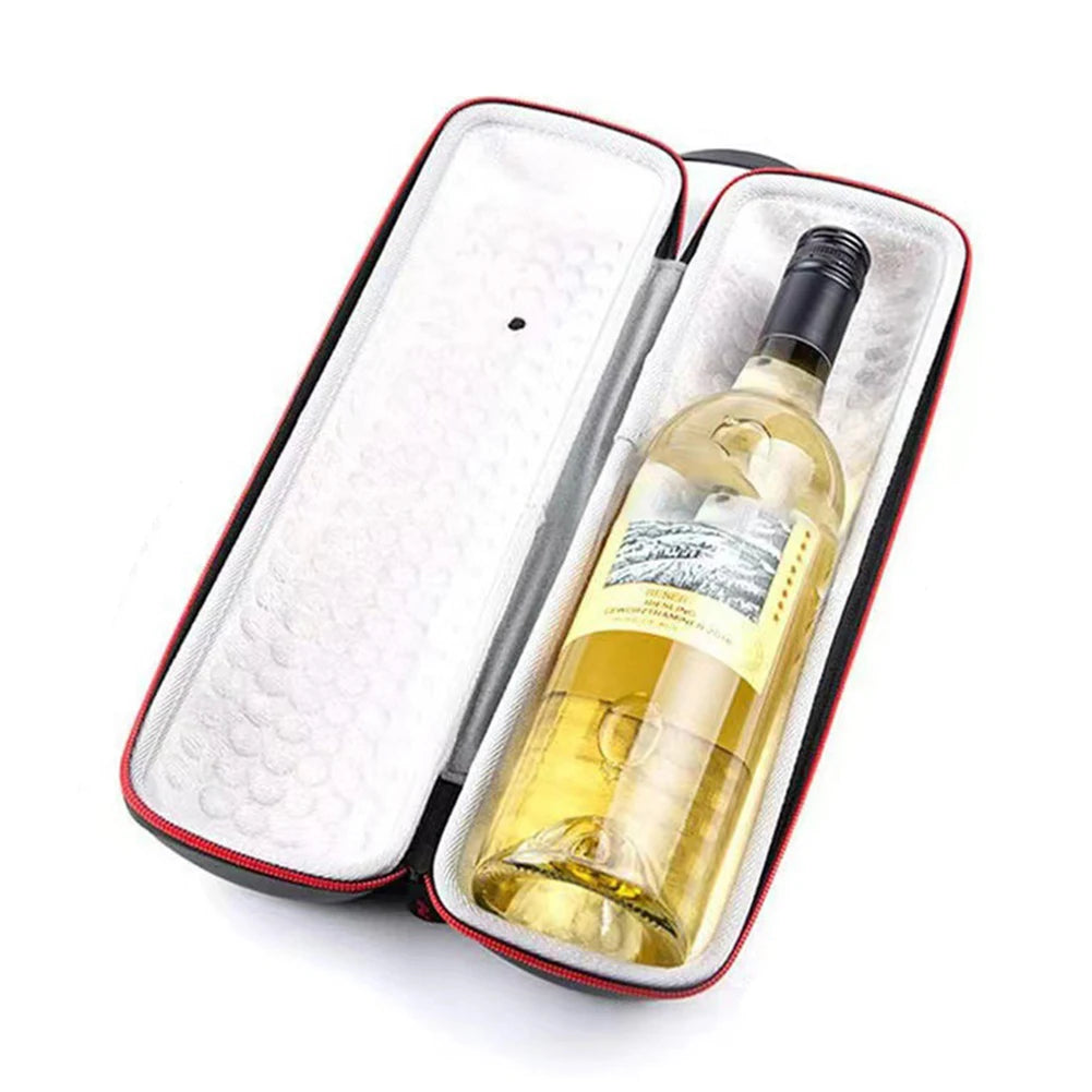 EVA Cooler Ice Bags Shockproof Single Red Wine Gift Box Waterproof Insulation Storage Wine Box with Hand Strap for Party Travel