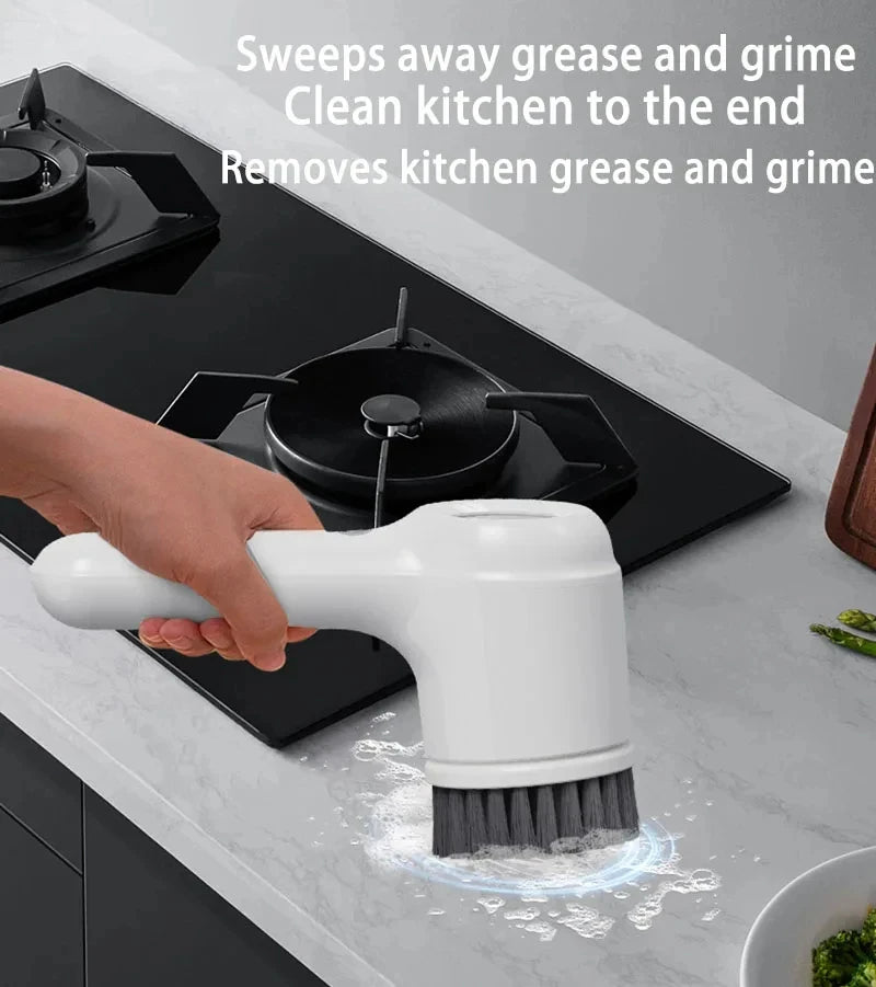 Xiaomi Electric Scrubber LED Display Cleaning Brush Waterproof High Speed Powerful 4head Cleaning Brush For Bathroom Kitchen