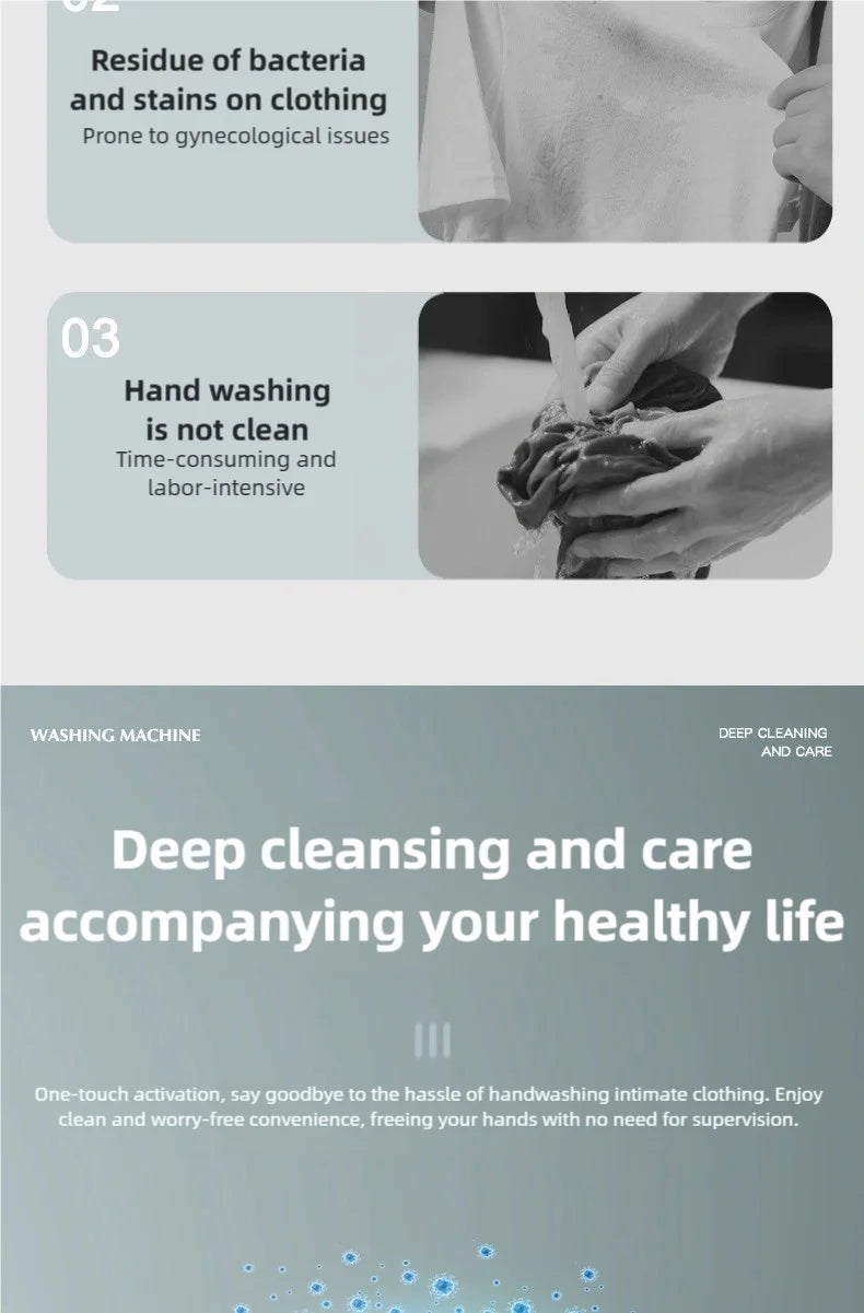 TINSOL Portable Mini Washing Machine Laundry Device Perfect for Travel Socks & Underwear Cleaning Effortlessly Clean Your Clothe