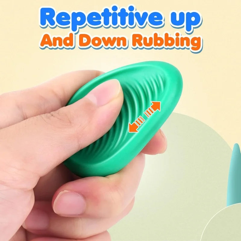 6PCS Fidget Toys Sensory Stone Set Soft Textured Worry Stones for Autism Calming Silicone Sensory Autism Toys for Anxiety Relief