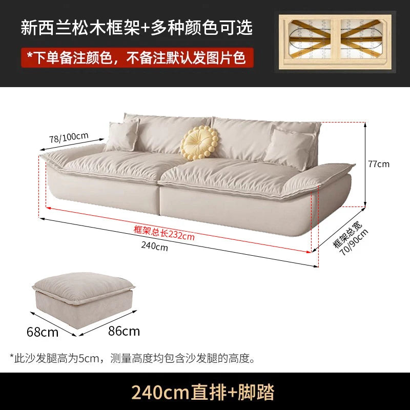 Minimalist Living Room Sofas Oversized Cushion Individual Nordic Living Room Sofas 2 Seater Modern Divano Soggiorno Furniture