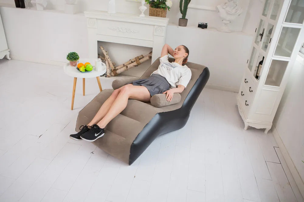 K-STAR New Inflatable Lazy Sofa Fashionable And Comfortable Lunch Rest Lazy Chair Indoor Foldable Bed Leisure Air Bench Hot 2023