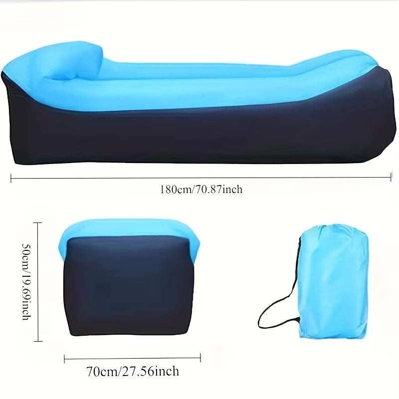 Lazy Inflatable Sofa Outdoor Chair Portable Inflatable Couch Folding Camping Sofa Outdoor Furniture Beach Inflatable Lounger