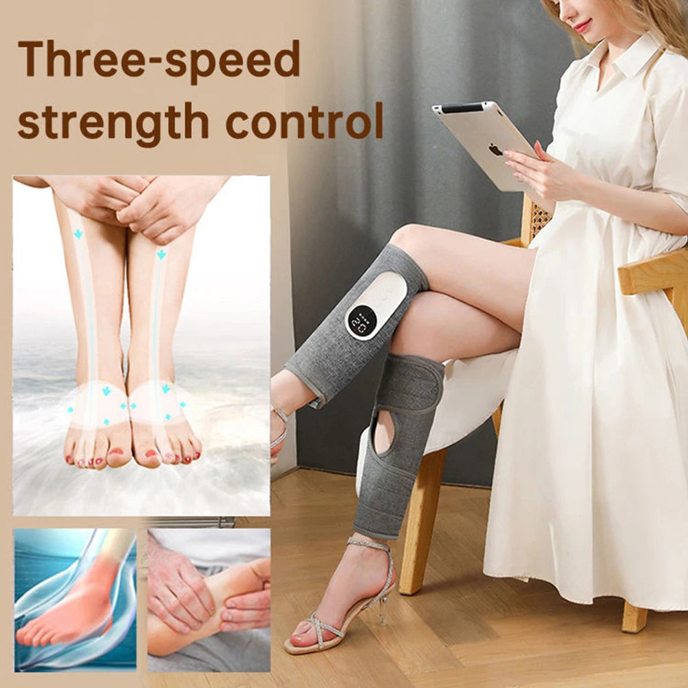 Electric Heated Calf Massager Wireless Air Pressure Leg Massager Hot Compress Calf Massage Machine Promote Blood Circulation