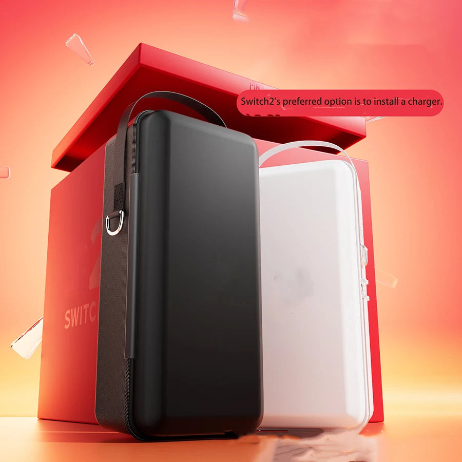 New  For Switch 2 Storage Bag with OLED Protective Cover, Large Capacity Portable Hard Shell Bracket Bag