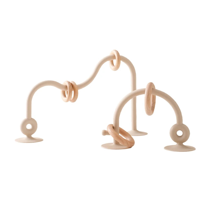 1Pcs Baby Silicone Teether Ring BPA Free Rattles Bracelet Food Grade Newborn Baby Accessories Cartoon Silicone Teething Toys