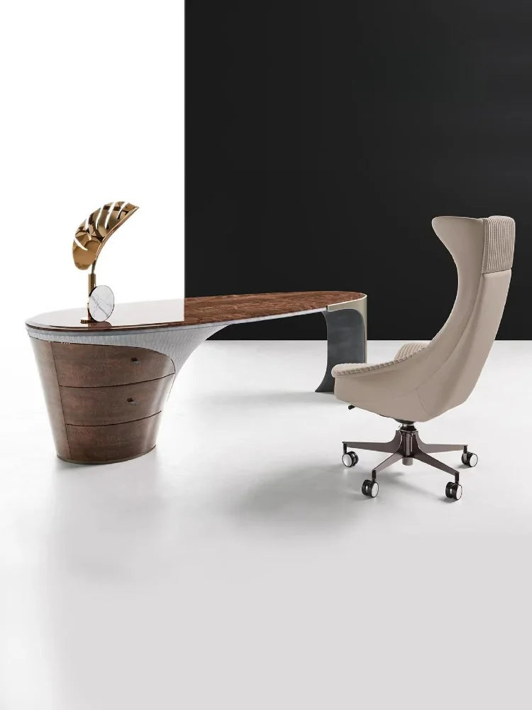 mid-century Marble office desk high-end luxury fashion design Computer desk Elegant comfortable mesa para escritório furniture