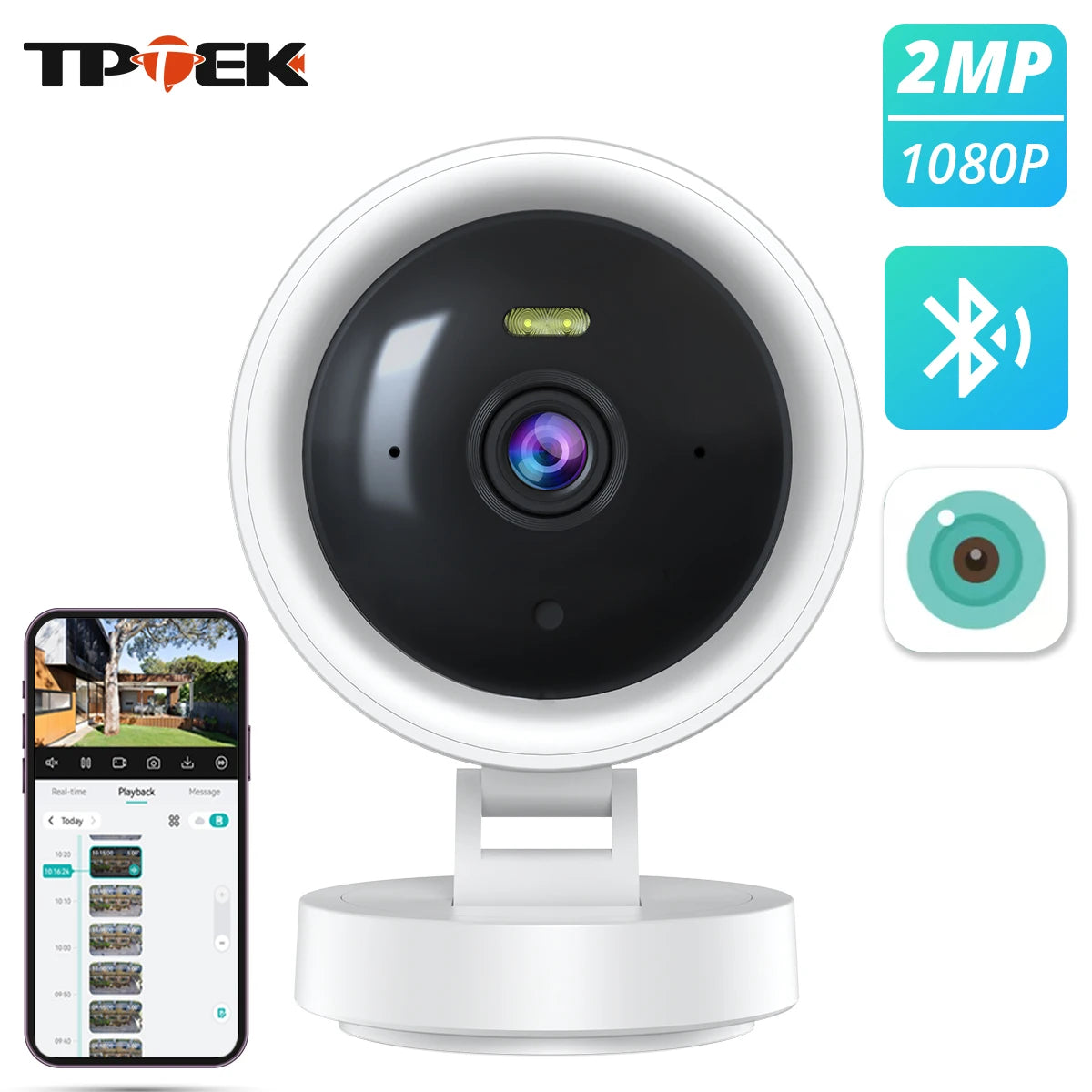 1080P WiFi Camera IP Surveillance Camera Security Baby Monitor 2MP CCTV Audio Video Color Night Vision AI Detect iCSee Mini Cam