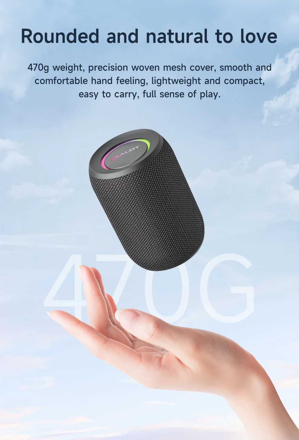 Zealot S32 pro Bluetooth Wireless Outdoor Portable Subwoofer Speaker Waterproof IPX6 Dual Pairing 3600mAh Wireless Speaker