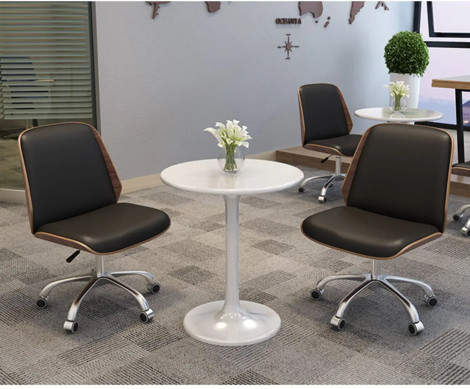 Home Study Writing Modern Minimalist Chair Boss Armless Staff Office Leisure Chair New Computer Silla Oficina Furniture