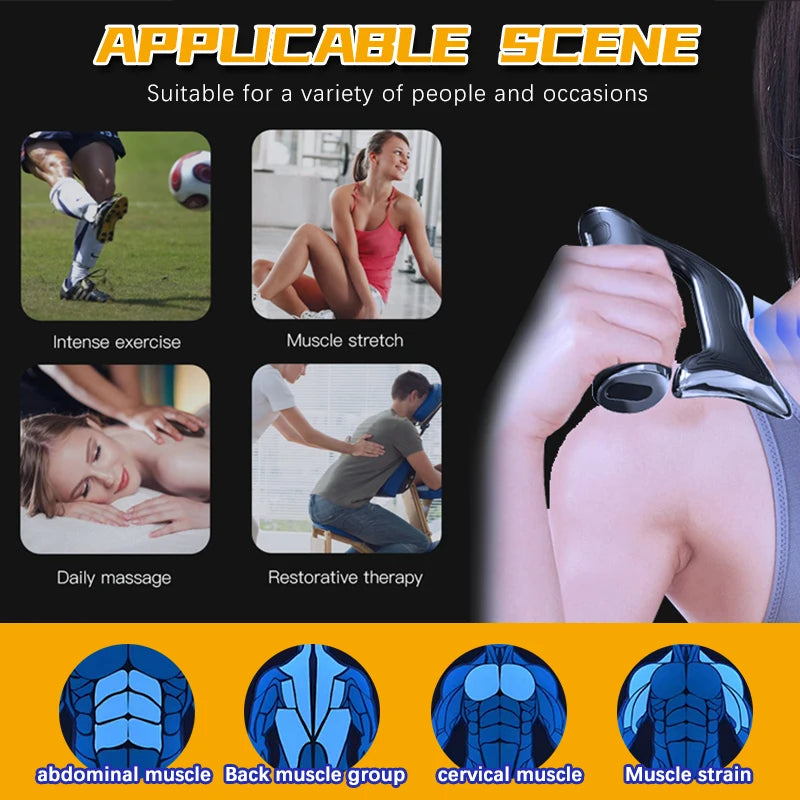 EMS Electric Fascia Scraper Micro Current Compression Muscle Vibration Relaxation Massager Body Lifting Scraper Massage Knife