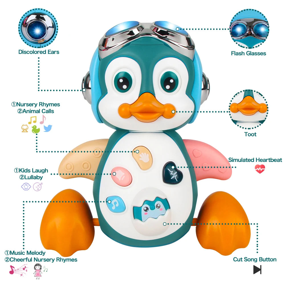 Kid Electronic Pet Toys Dancing Duck&Octopus Musical Penguin Baby Crawling Toys Toddler interactive Toys Tummy Time Gifts