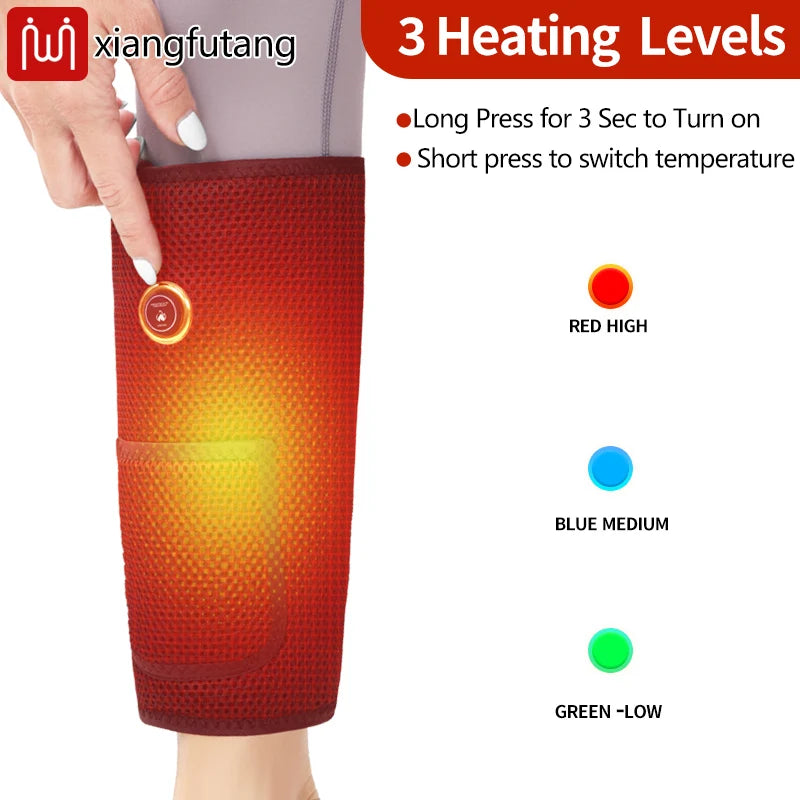 Heating Calf 3 Modes Electric Airbag Compression Leg Heated Calf Foot Heating Muscle Relax Blood Circulation Foot Massage