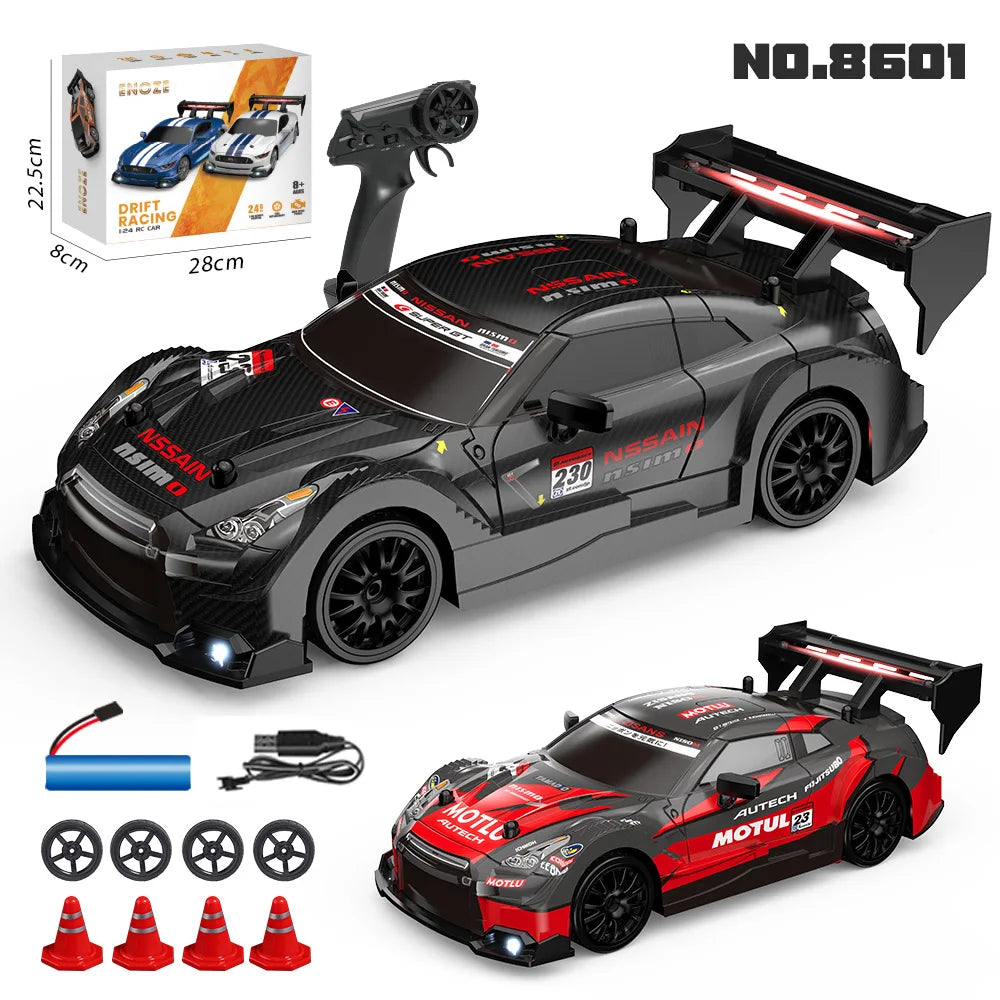4WD Remote Control Car RC Drift 1:24 20KM/H High Speed Vehicle with LED Lights Racing Sport Toy for Adults Boys Girls Kids Gifts