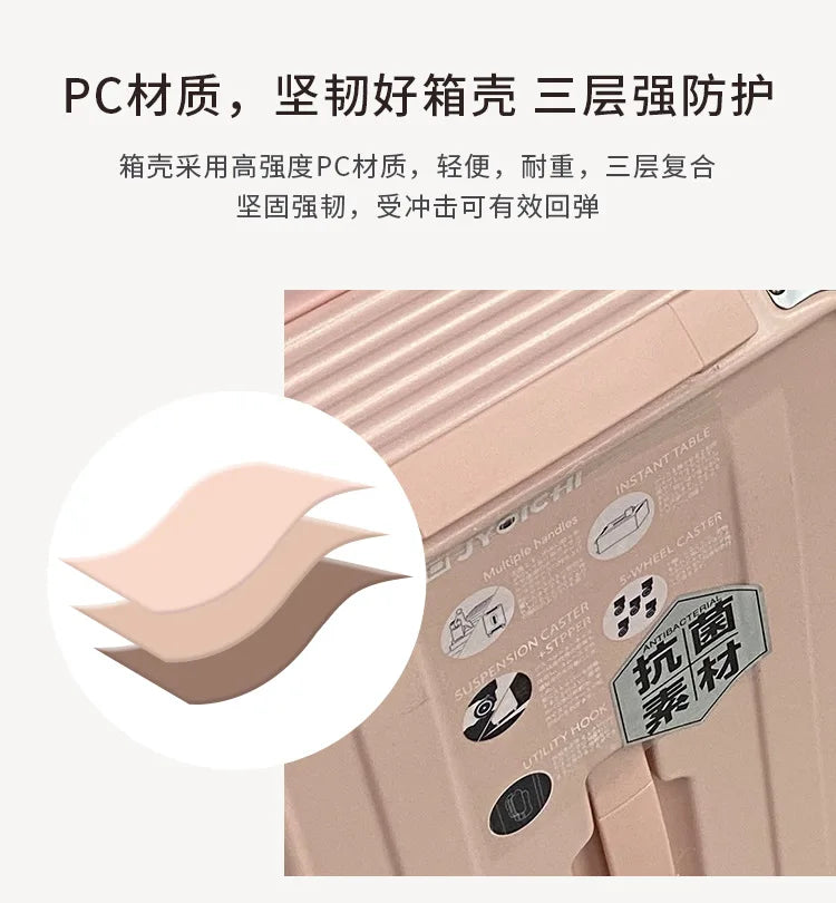 Luxury Large-capacity travel luggage 22/26/28/30/32/36 inch trolley suitcase mute brake men's and women's super fashion suitcase