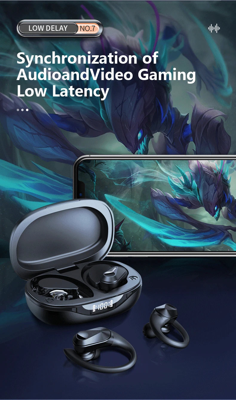 Choice Lenovo LP75 TWS Wireless Bluetooth V5.3 Earphones IPX5 Waterproof Ear Hook Earbuds HiFi Stereo Noise Reduction Headphones