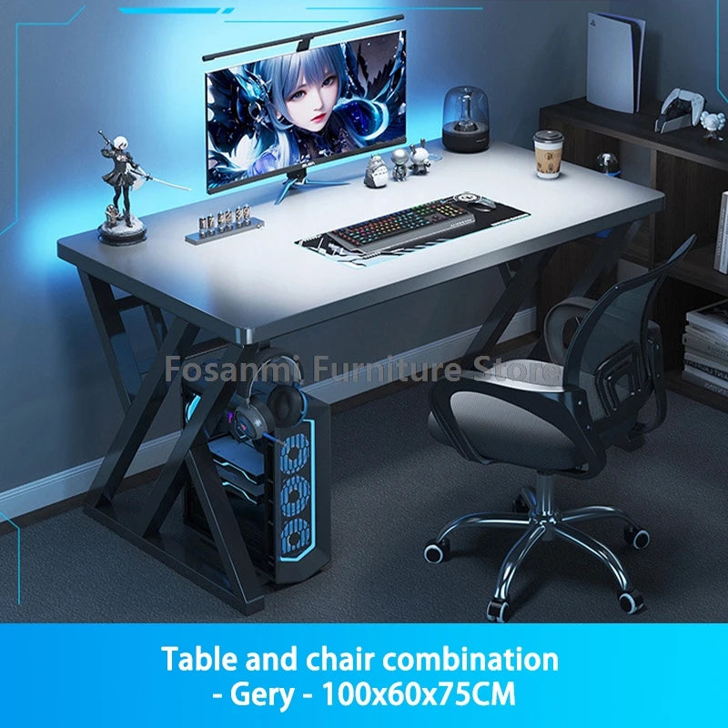 Compact Office Desk and Chair Set Computer Ergonomic Mesh Chair Table for Gaming Writing Modern Home Furniture Desks Chairs Sets