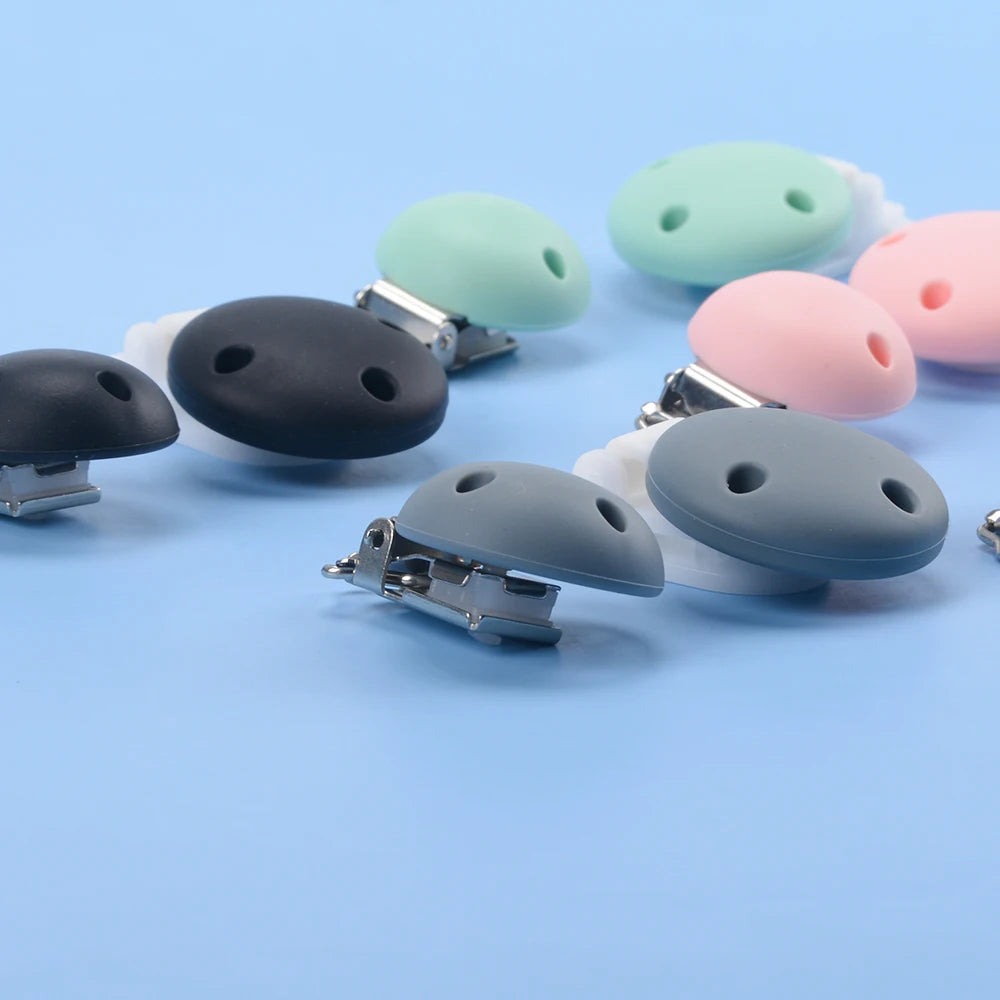 Lofca Silicone Clip 5 PCS Baby Pacifiers for DIY Pacifier Chain Nursing Teething Baby Gifts Food Grade Free BPA Baby