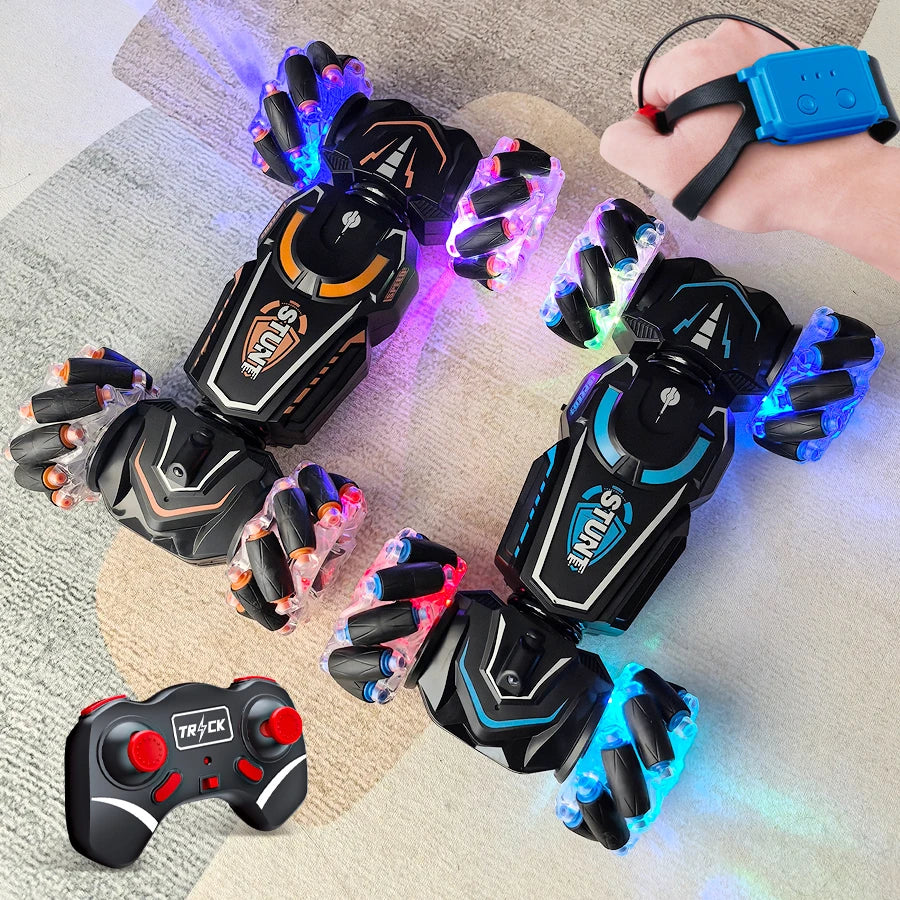 4WD RC stunt car rotation drift 2.4G wireless remote control car children's and boys sound and light toy car