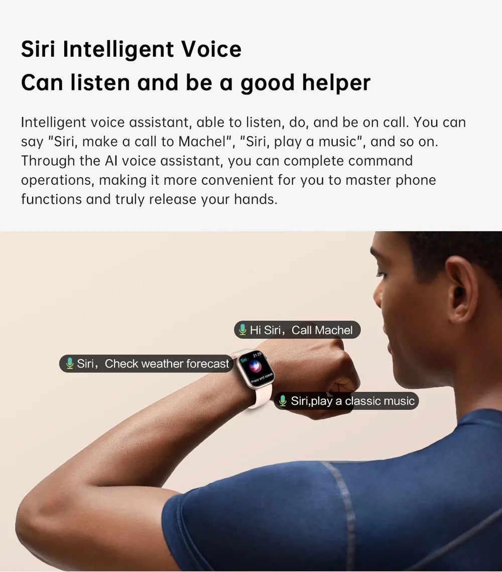 2025 New Watch 10 NFC Bluetooth Call Smart Watch Women Men Heart Rate Voice Assistant 100+Sports Ladies Smartwatch For Xioami