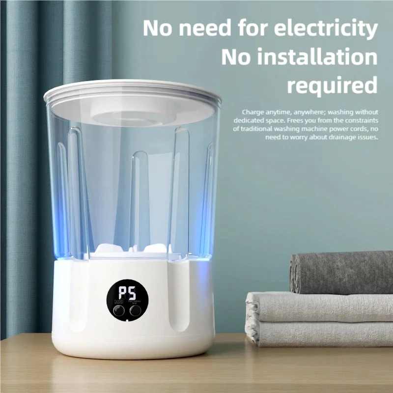 TINSOL Portable Mini Washing Machine Laundry Device Perfect for Travel Socks & Underwear Cleaning Effortlessly Clean Your Clothe
