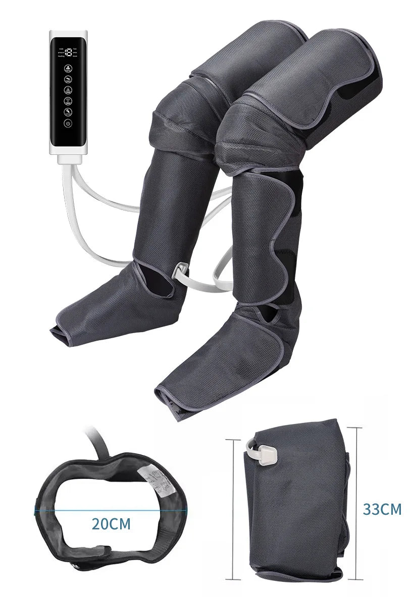 Home Air Wave Leg Massager with Intelligent Inflatable Air Pressure Therapy for Circulation Beauty Instrument