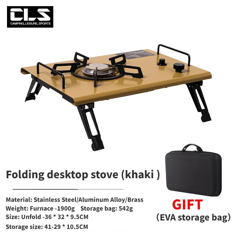 GLS Newest Folding IGT Table Lightweight Backpack Roll Table Multifunctional Adjustable Leg Desk Desktop Burner BBQ Table