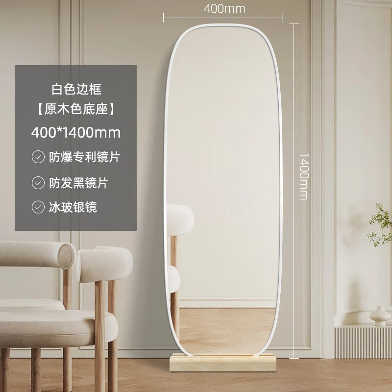 Square Wooden Mirror Vintage Floor Big Nordic Luxury Mirror Modern Standing Full Body Aesthetic Espelhos Living Room Decorations