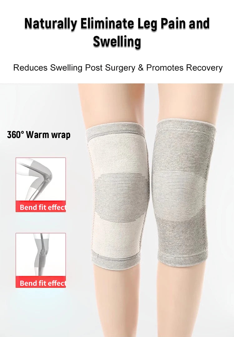 Bamboo charcoal knee pads Breathable knee pads Two-side elastic breathable warmth cold health care knee protection old cold legs